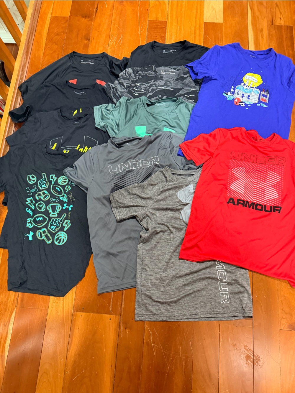 Under Armour Performance Tee Bundle - Red, Gray, Black, Blue, Teal, Green